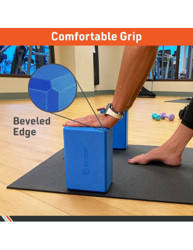 Bloques de Yoga Body Sport Púrpura 3" Espuma Ligera