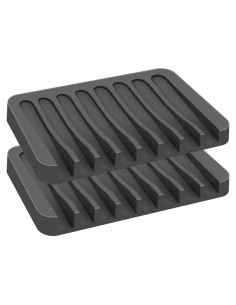 2 Soportes de Jabón Autodrenantes KAJUDA de Silicona Gris