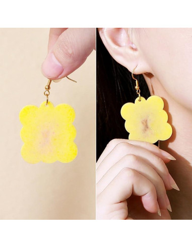 Kit de Moldes de Silicona para Aretes de Resina XBYzuzi 104 Piezas