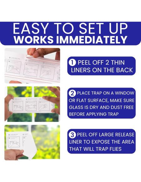 Trampas Pegajosas para Moscas BugBane 50 Unidades Transparentes Trampas Pegajosas para Moscas BugBane 50 Unidades Transparentes