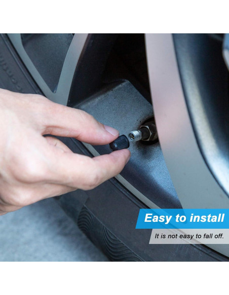 Tapa de Válvula de Neumático HZJD Negra 25PCS para Coches y Bicicletas Tapa de Válvula de Neumático HZJD Negra 25PCS para Coches y Bicicletas