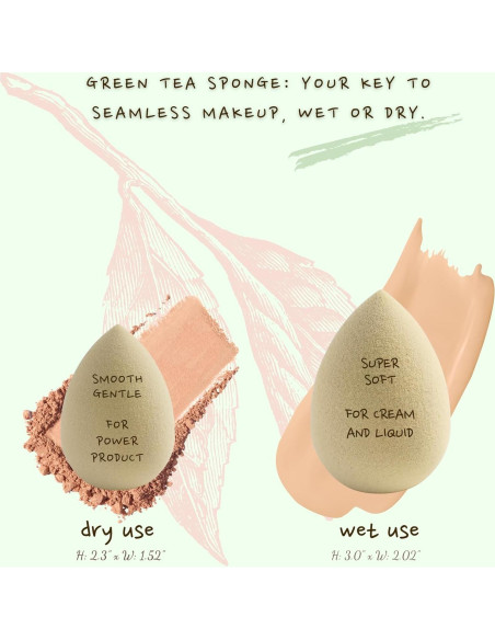Esponja de Maquillaje Ecológica Bumfuzz - Té Verde 1 Cuenta Esponja de Maquillaje Ecológica Bumfuzz - Té Verde 1 Cuenta