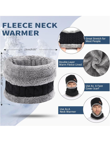 Gorro de Invierno FZ FANTASTIC ZONE con Bufanda y Forro Polar