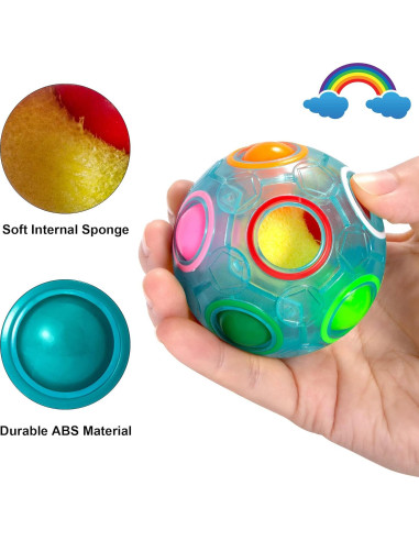 Bola de Rompecabezas Arcoíris Vdealen 7 cm - Juguete Fidget
