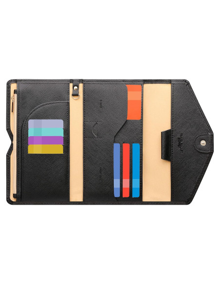 Portafolio de Pasaporte ZOPPEN Multifuncional con Bloqueo RFID Portafolio de Pasaporte ZOPPEN Multifuncional con Bloqueo RFID