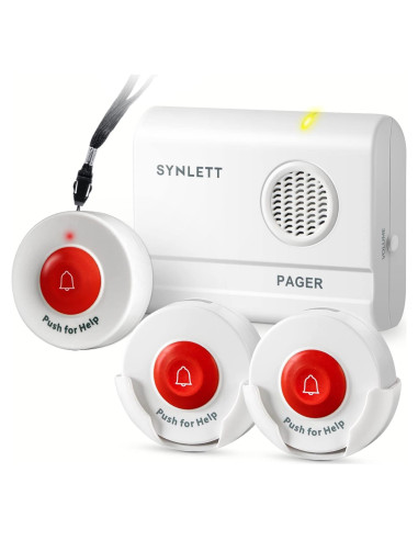 Sistema de Alerta SOS Inalámbrico SYNLETT 3 Botones 1 Receptor