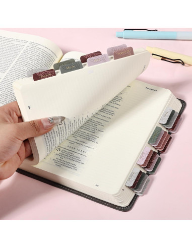 Etiquetas de Biblia Mr. Pen 75 Piezas Tierra Otoñal Laminadas