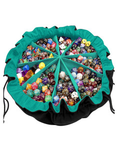 Bolsa Grande para Dados SIQUK 300 Dados Negro y Cian