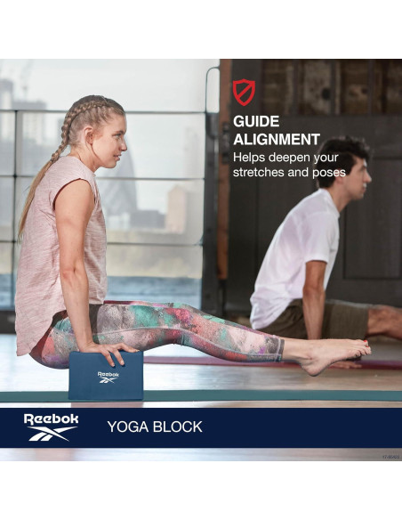 Bloque de Yoga Reebok Negro 10.16x15.24x22.86 cm Antideslizante Bloque de Yoga Reebok Negro 10.16x15.24x22.86 cm Antideslizante