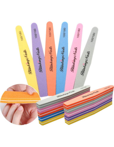 Limas y Pulidores de Uñas BlinkingNails 100/180 Grano Paquete 10