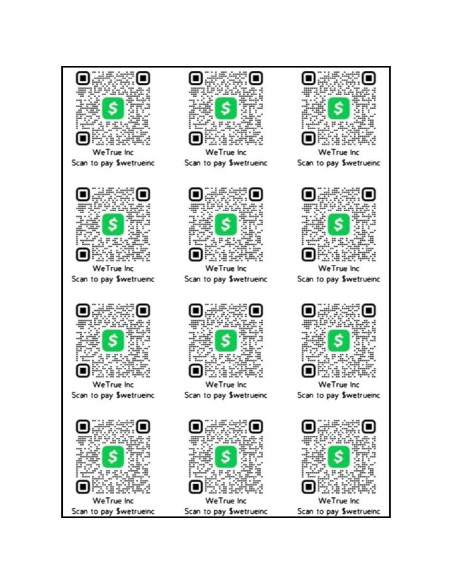 Etiquetas QR Personalizadas Genérico 12 Unidades 5 cm Etiquetas QR Personalizadas Genérico 12 Unidades 5 cm