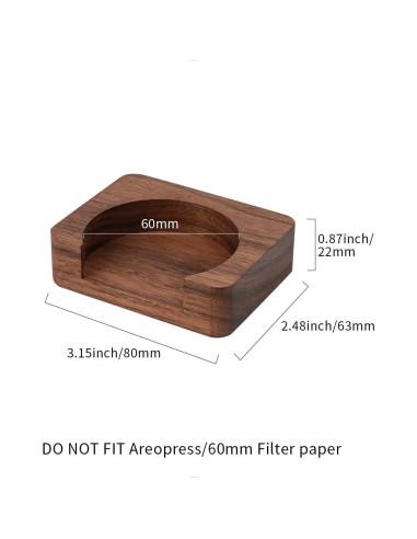 Soporte de Filtro de Café Watchget de Madera Natural 60mm