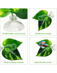 Hamaca para Peces Betta Moonorange - 3 Almohadillas de Hoja 2