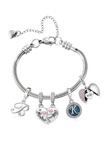 Pulsera Ajustable de Acero Inoxidable KunBead 17 cm