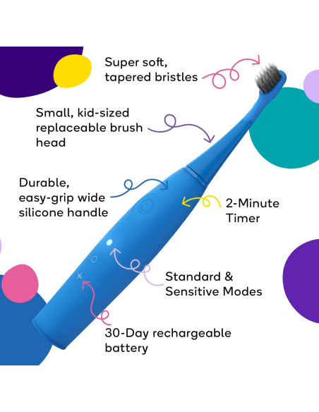Cepillo de dientes eléctrico BURSTkids azul para niños 3+ Cepillo de dientes eléctrico BURSTkids azul para niños 3+
