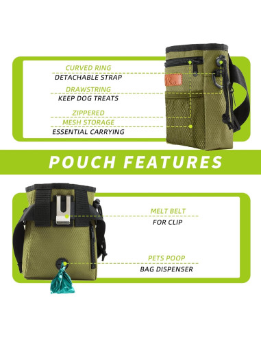 Bolsa de Entrenamiento para Perros KHPR Verde Militar