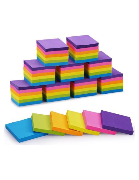 Notas Adhesivas Ezzgol 60 Blocs 3x3 cm Colores Brillantes Notas Adhesivas Ezzgol 60 Blocs 3x3 cm Colores Brillantes