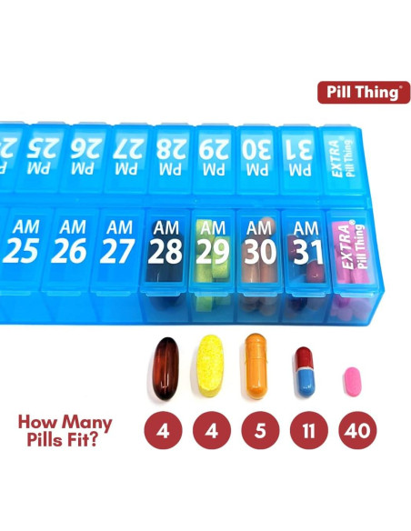Juego Organizador de Pastillas AM PM Pill Thing - 31 Días Juego Organizador de Pastillas AM PM Pill Thing - 31 Días