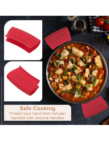 Funda de Mango de Silicona Antideslizante uxcell - 4 Pcs