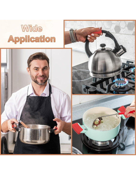 Funda de Mango de Silicona Antideslizante uxcell - 4 Pcs Funda de Mango de Silicona Antideslizante uxcell - 4 Pcs