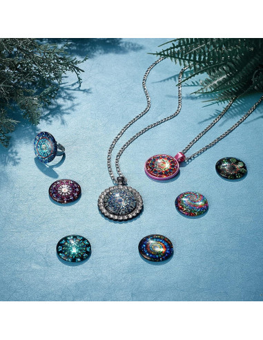 Cabochones de Vidrio Caleidoscópicos PH PandaHall 25mm - 70pcs