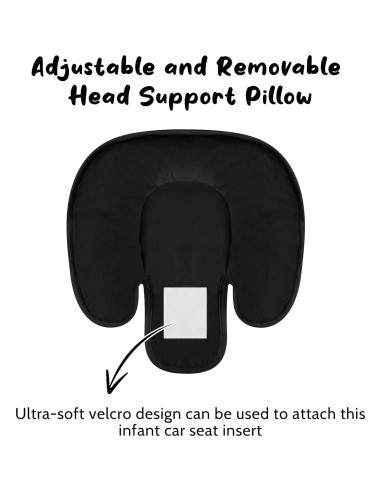 Cojín Soporte para Asiento de Automóvil Bebé GFU Negro 2 en 1