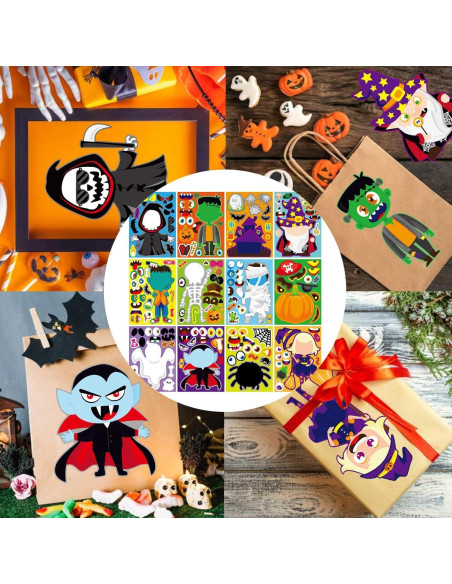 Calcomanías de Halloween DUJAA 48 Piezas para Niños Calcomanías de Halloween DUJAA 48 Piezas para Niños