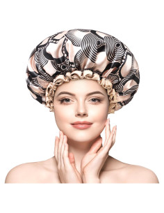 Gorro de Ducha Mikimini Champán Impermeable Reutilizable Mediano