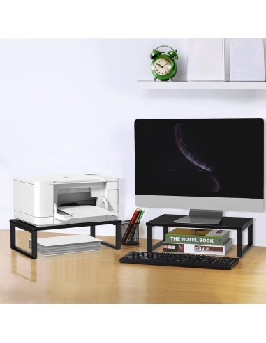 Soporte Elevador para Monitor Doble NORCEESAN Negro 80cm