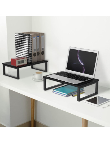Soporte Elevador para Monitor Doble NORCEESAN Negro 80cm