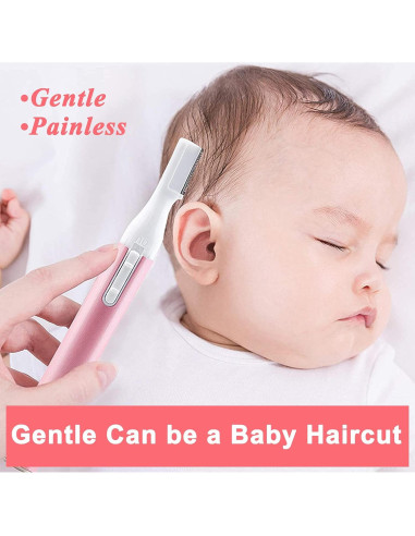 Recortador de Cejas Eléctrico ROSARDEN Rosa, Mini Epilador Facial