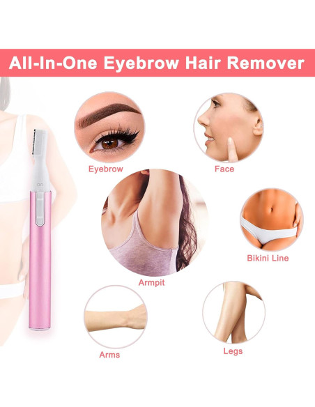 Recortador de Cejas Eléctrico ROSARDEN Rosa, Mini Epilador Facial Recortador de Cejas Eléctrico ROSARDEN Rosa, Mini Epilador Facial
