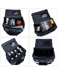 Bolsa de Viaje para Zapatillas Impermeable 66x25x33 cm Negro 2
