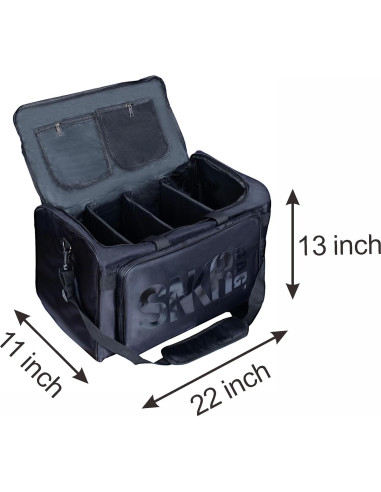 Bolsa de Viaje para Zapatillas Impermeable 66x25x33 cm Negro