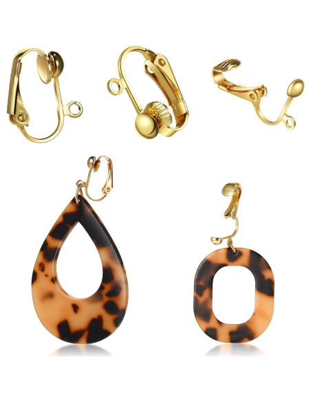 Convertidores de Pendientes Clip-on Bememo 36 Piezas Oro Convertidores de Pendientes Clip-on Bememo 36 Piezas Oro