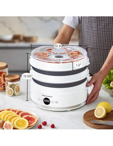 Deshidratador de Alimentos Elite Gourmet EFD329WD 5 Bandejas