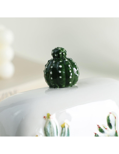 Plato de Mantequilla Cerámica Bicuzat 19 cm Cactus Vintage Plato de Mantequilla Cerámica Bicuzat 19 cm Cactus Vintage