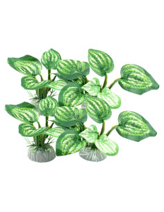 Plantas Acuáticas Artificiales Auvotuis 5cm Verde - 4 Piezas