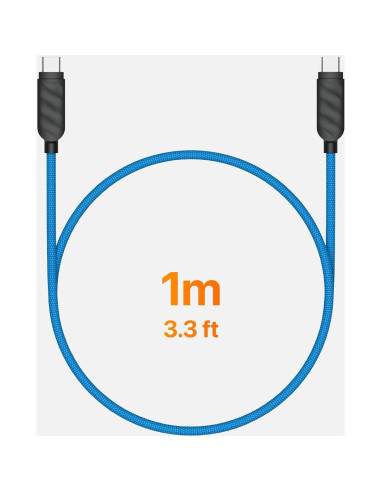Cable USB-C trenzado UPPERCASE Designs 1m 60W carga rápida