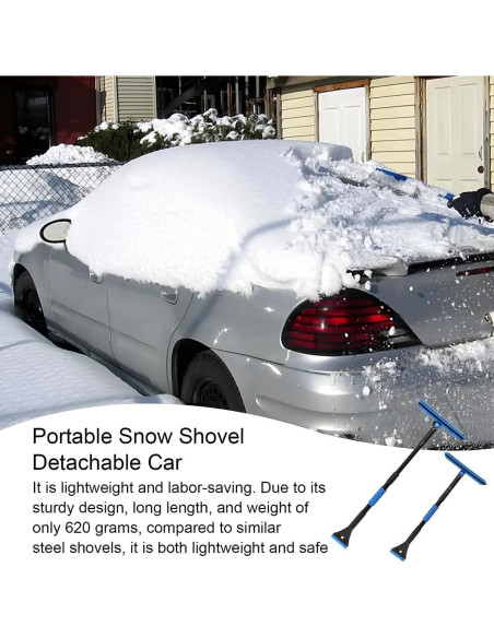 BELOMI Cepillo de Nieve 3 en 1 Desmontable Azul 91 cm BELOMI Cepillo de Nieve 3 en 1 Desmontable Azul 91 cm