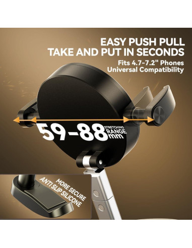 Soporte para Teléfono de Coche ENGSHARDE Magnético 2 en 1 Negro
