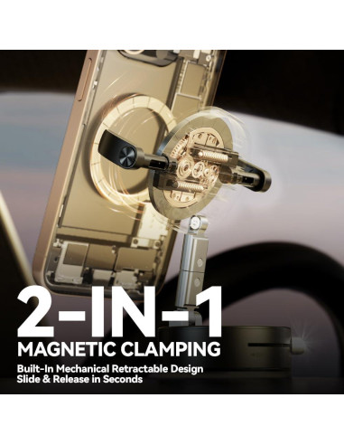 Soporte para Teléfono de Coche ENGSHARDE Magnético 2 en 1 Negro