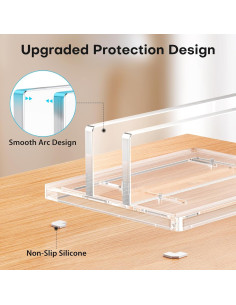 Soporte Vertical para Laptop OMOTON Acrílico Ajustable 17" 2