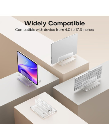 Soporte Vertical para Laptop OMOTON Acrílico Ajustable 17"