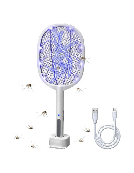 Raqueta Eléctrica Lulu Home 2-en-1 para Insectos 3000V USB Raqueta Eléctrica Lulu Home 2-en-1 para Insectos 3000V USB