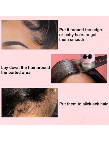 Kit Control de Bordes para Cabello Negro WOZUTUNT - 6 Piezas