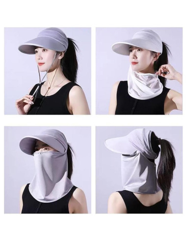 Sombrero de Sol Plegable UV Protección para Mujeres - Negro