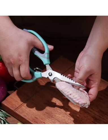 Tijeras de Cocina Multifuncionales BoFuYuan 22.86 cm Verde