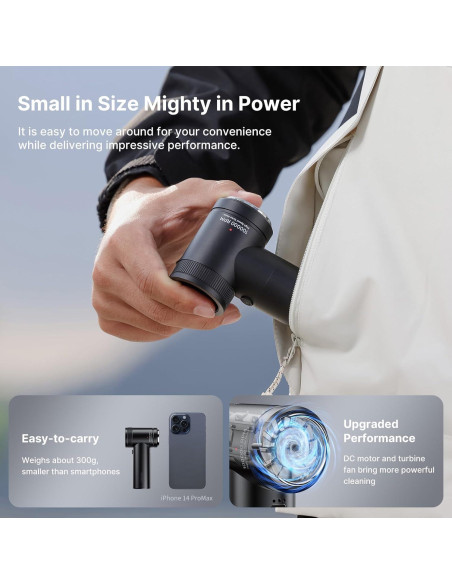 Soplador de Aire Eléctrico ULANZI CO23 2-en-1 con 3 Boquillas Soplador de Aire Eléctrico ULANZI CO23 2-en-1 con 3 Boquillas
