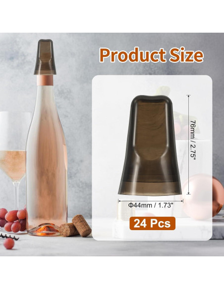 24 Tapas de Vertido Universales uxcell - Cubiertas para Botellas de Licor, Negro 24 Tapas de Vertido Universales uxcell - Cubiertas para Botellas de Licor, Negro